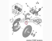Тормозной диск задний Peugeot Partner B9 (2008-.....) 268x12 mm, 424945, 424946, 04.0009