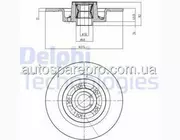 ( Delphi Bg9026Rs ) Тормозной Диск  Задний (Ступица) Renault  Laguna